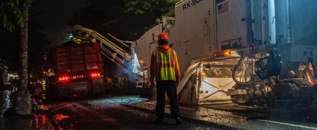 Mischanlage für Asphalt ist vom Tisch
