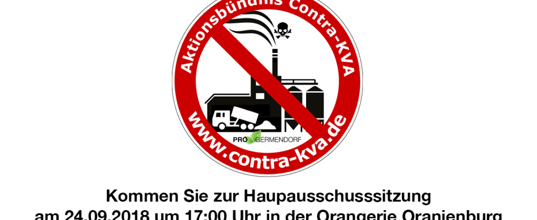 Kommen Sie zur Hauptausschusssitzung am 24.09. 17:00 Orangerie Oranienburg